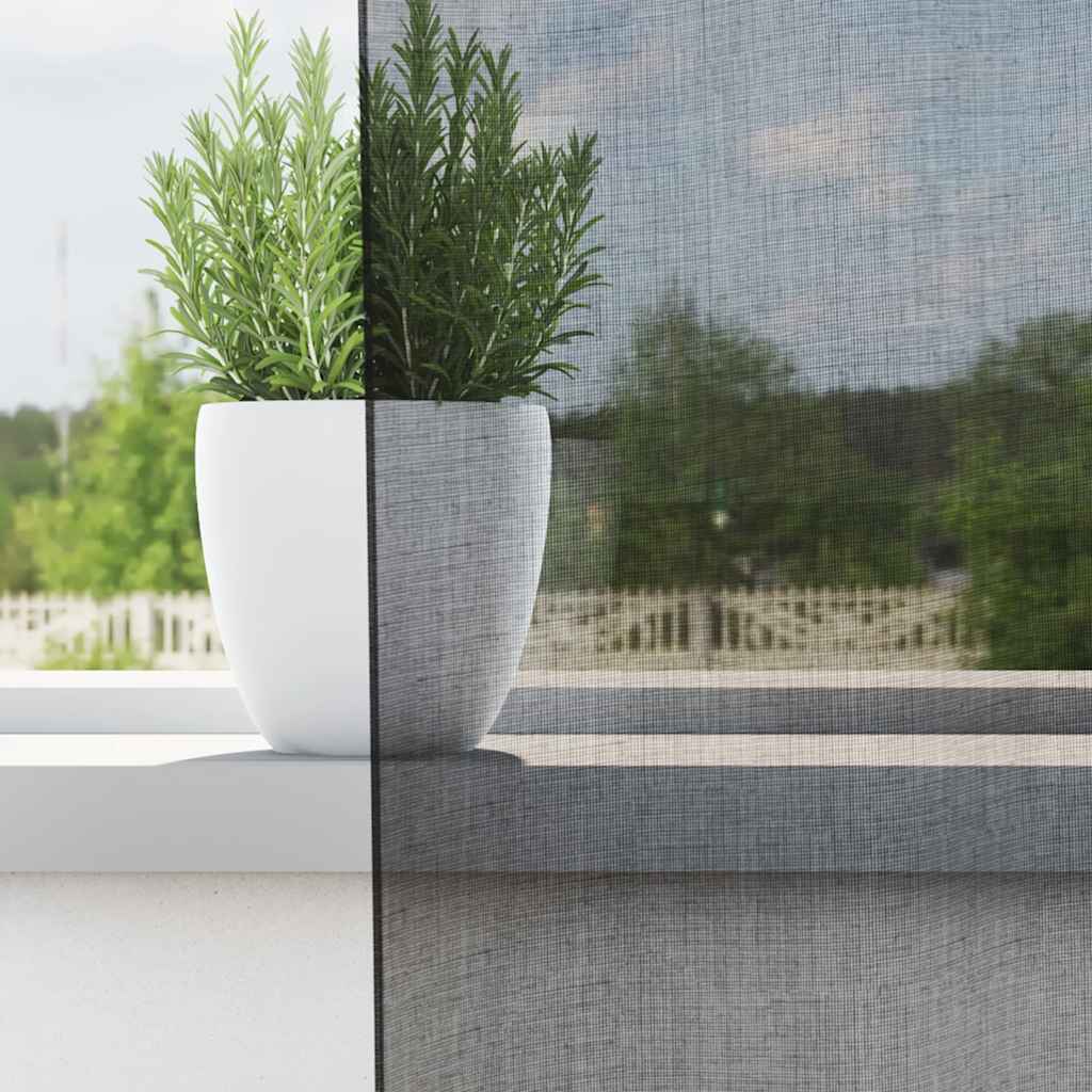 Vidaxl cortinas voile con bolsillos para varillas 2 piezas negro