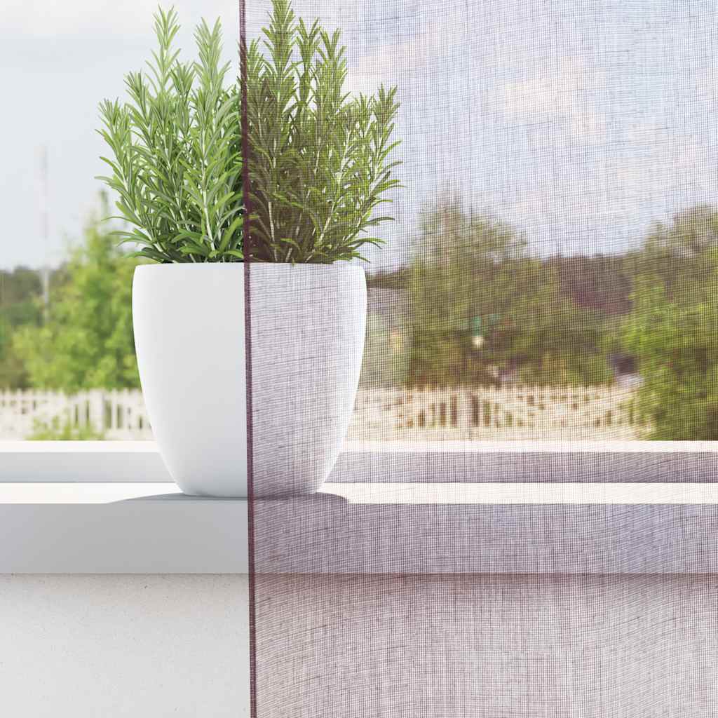 Vidaxl tende in voile con tasche per aste 2 pz viola