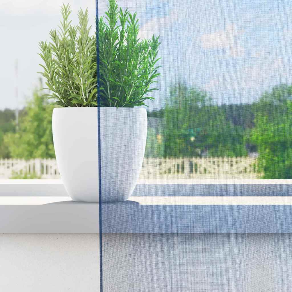 Vidaxl tende in voile con tasche per aste 2 pz blu reale
