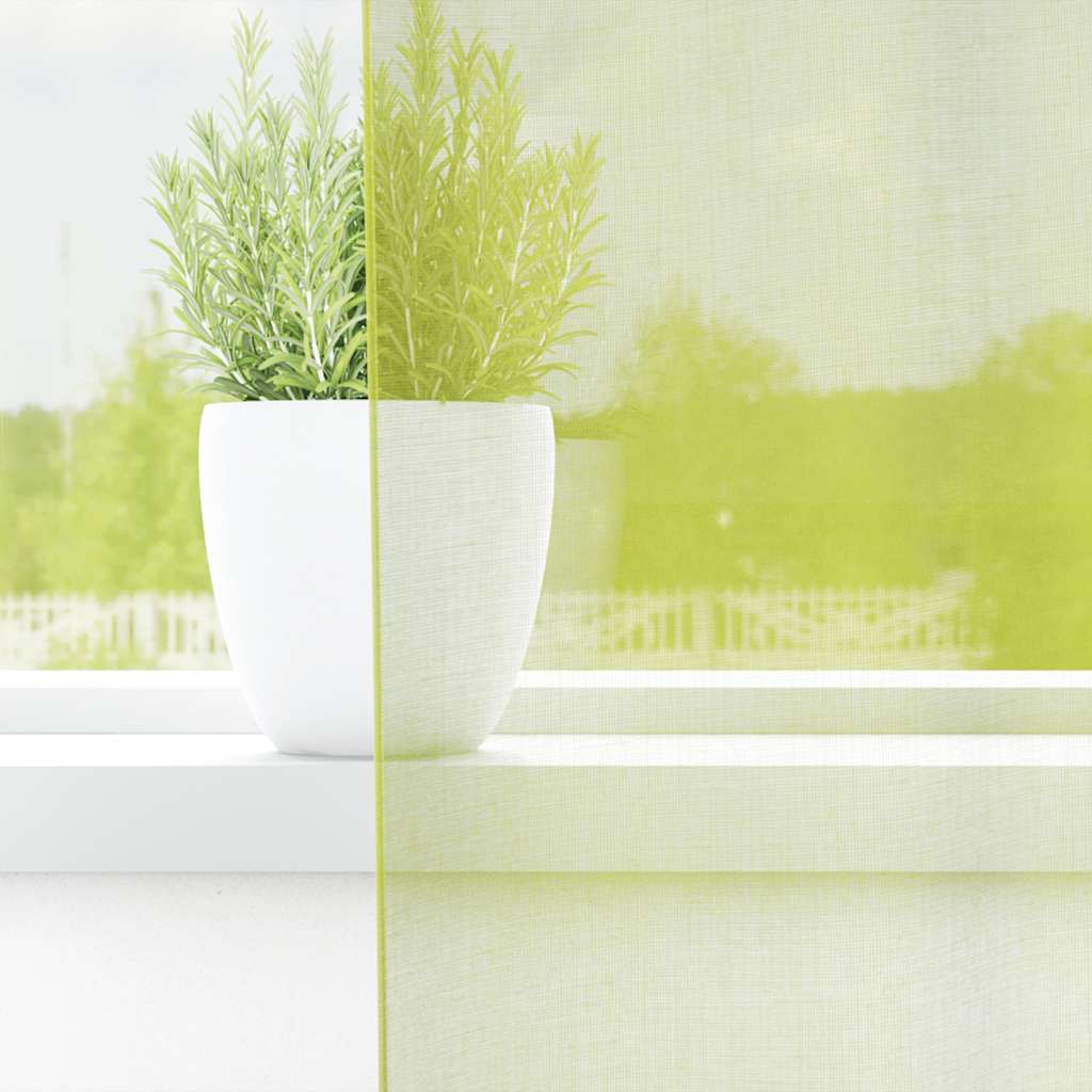 VidaXL tende in voile con bordo superiore 2 pezzi verde mela