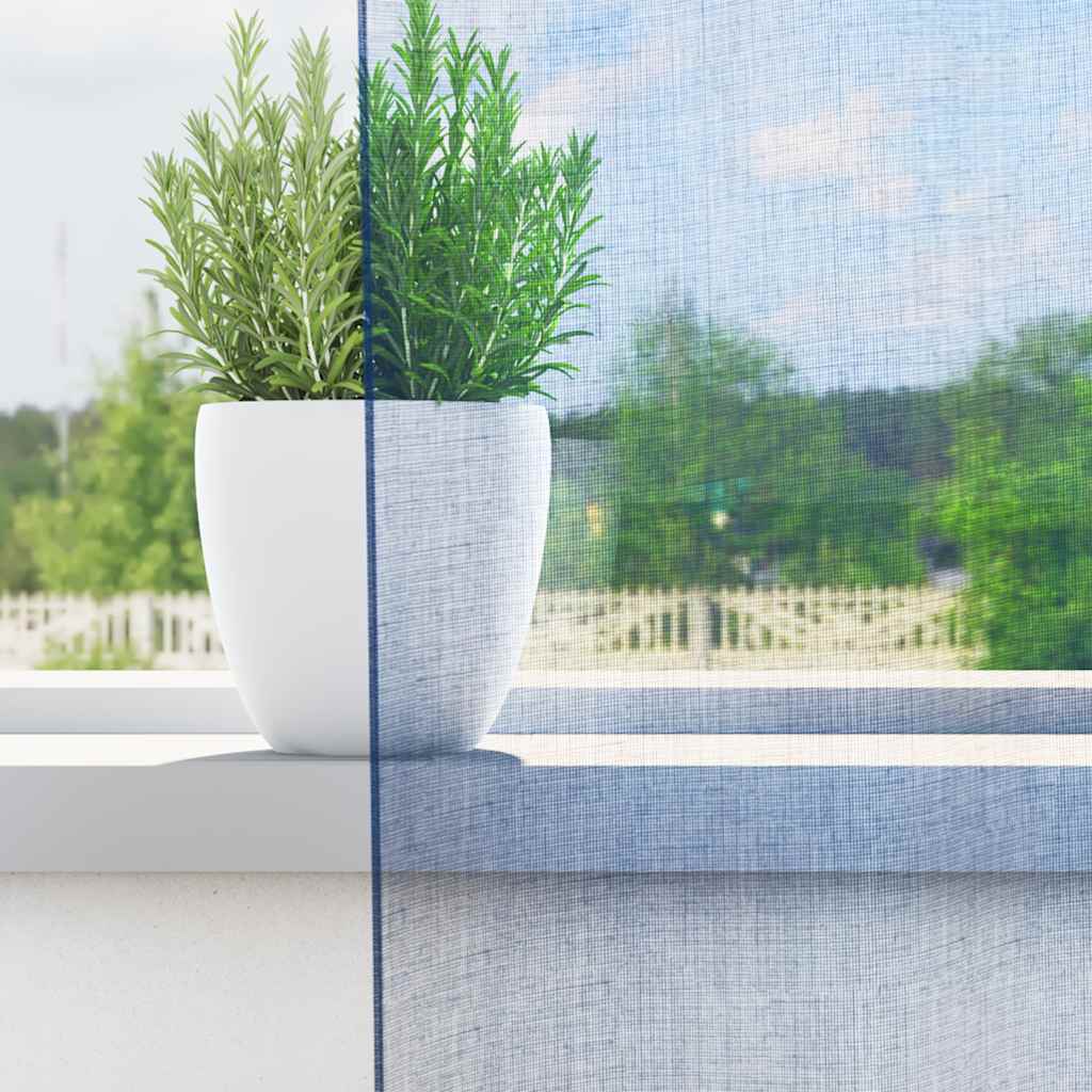 Tende Vidaxx in voile con passanti 2 pezzi 140x245 cm blu reale
