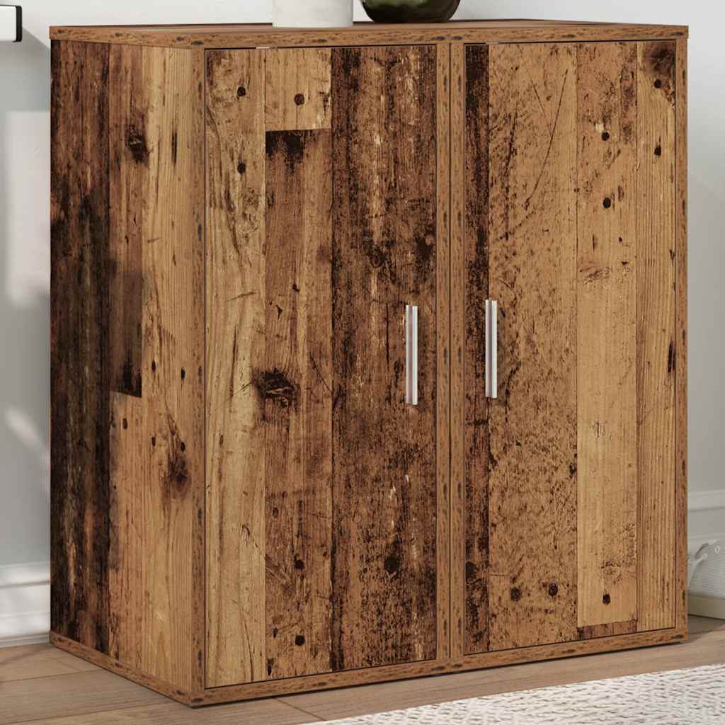 Gabinetes de zapatos Vidaxl 2 PCS 32x35x70 cm de madera procesada de madera vieja