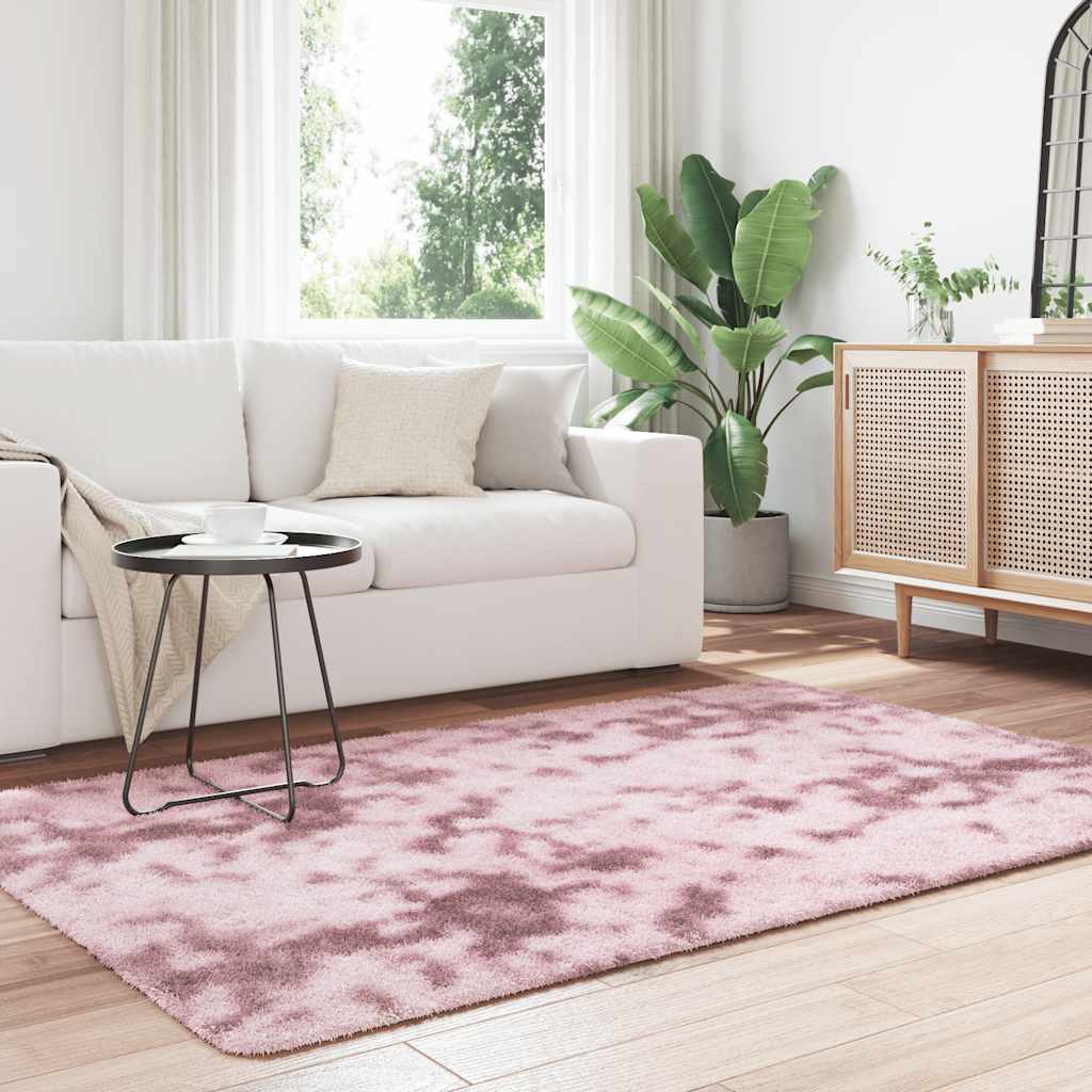 Vidaxx tappeto a pelo lungo navarra 130x200 cm poliestere rosa antico