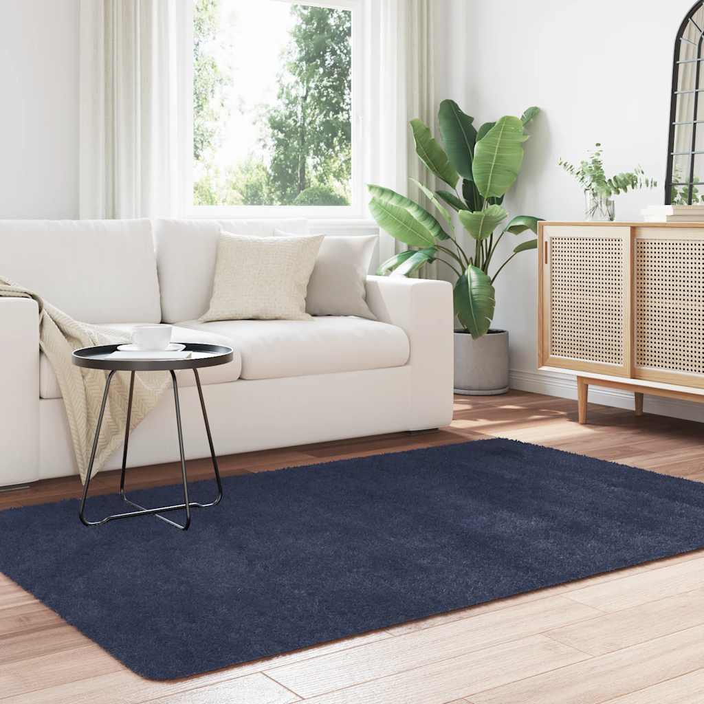 Tappeto Vidaxx a pelo lungo navarra 130x200 cm poliestere blu navy