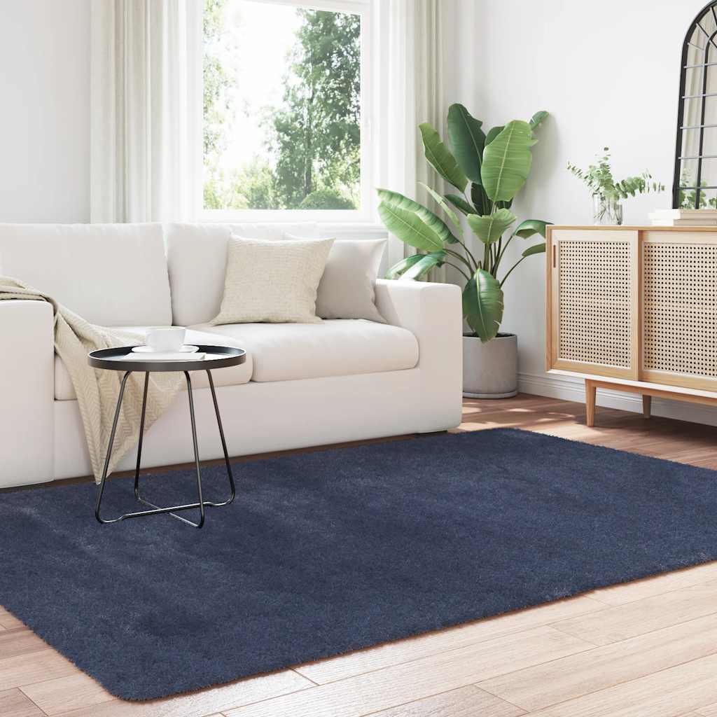 Tappeto Vidaxx a pelo lungo navarra 160x230 cm poliestere blu navy