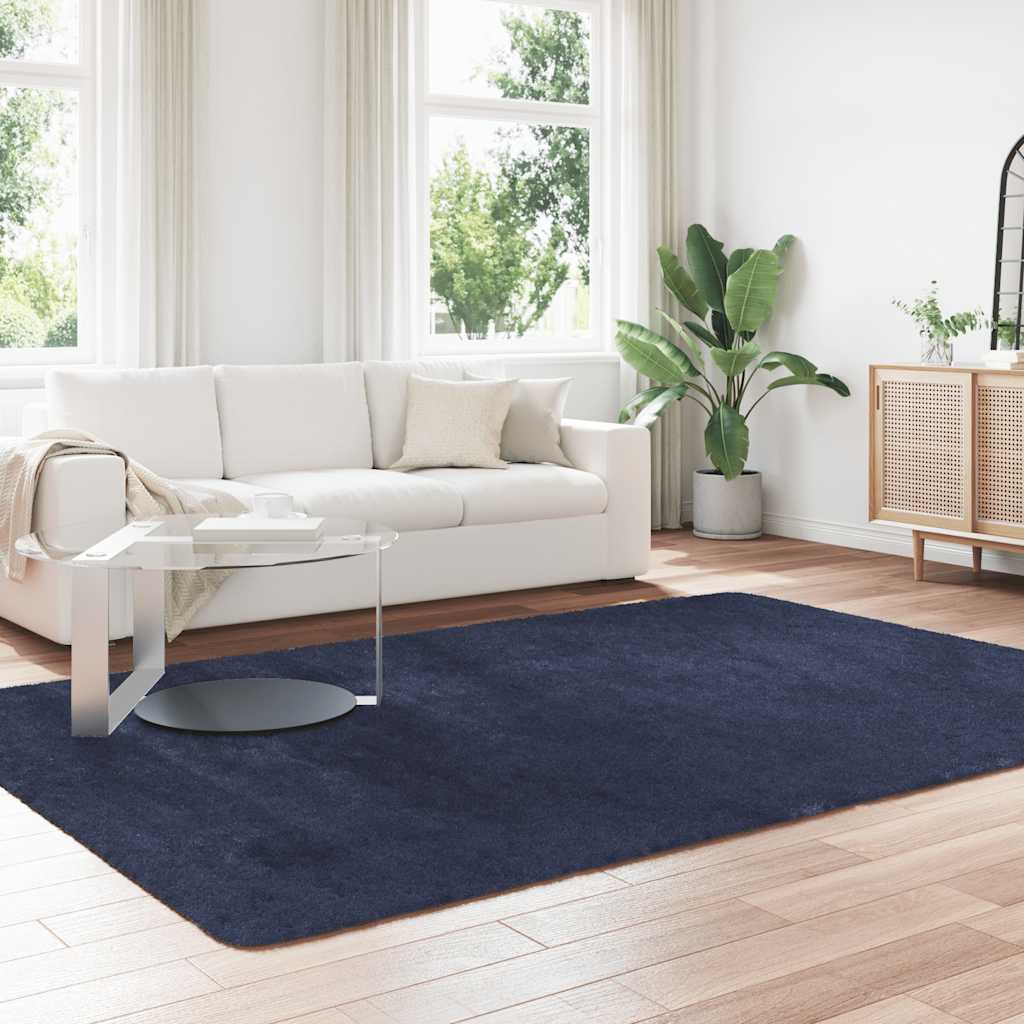 Tappeto Vidaxx a pelo lungo navarra 200x290 cm poliestere blu navy