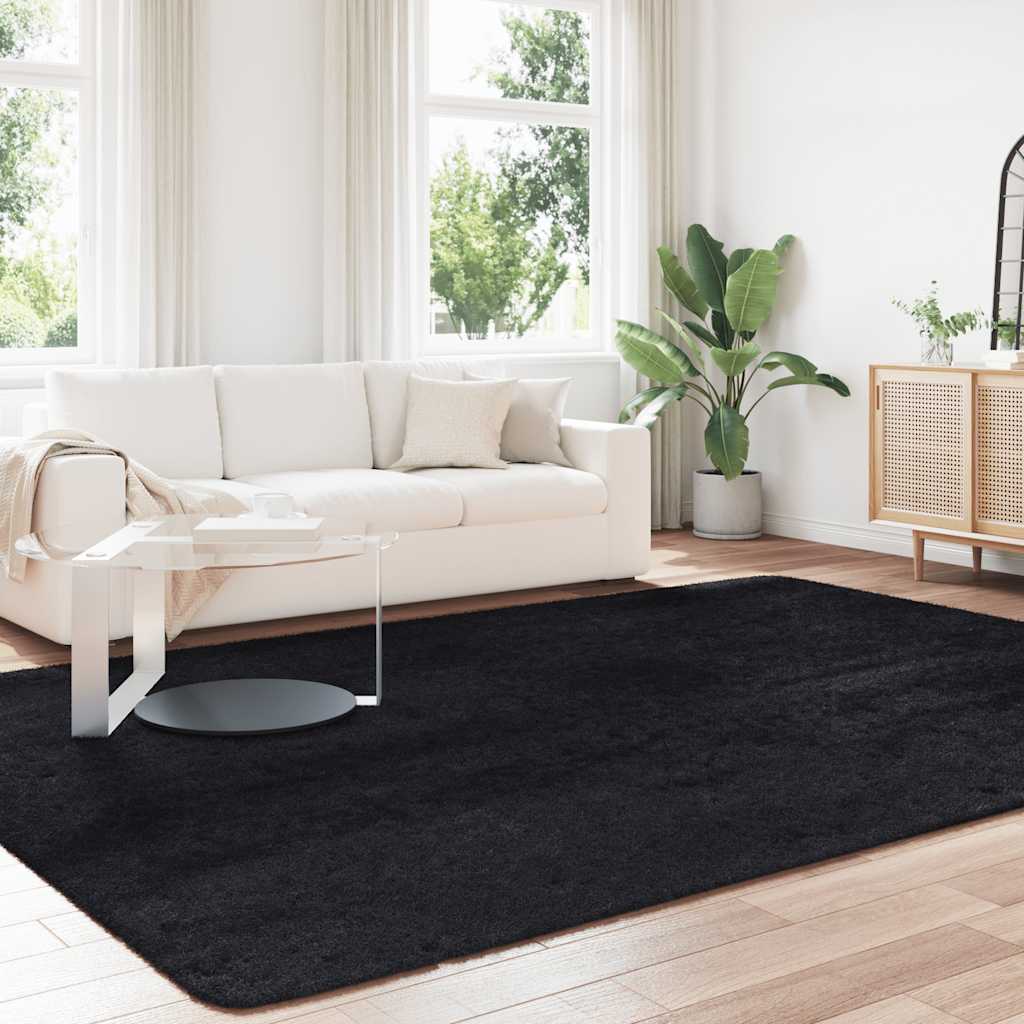 Vidaxx tappeto a pelo lungo navarra 240x340 cm poliestere nero