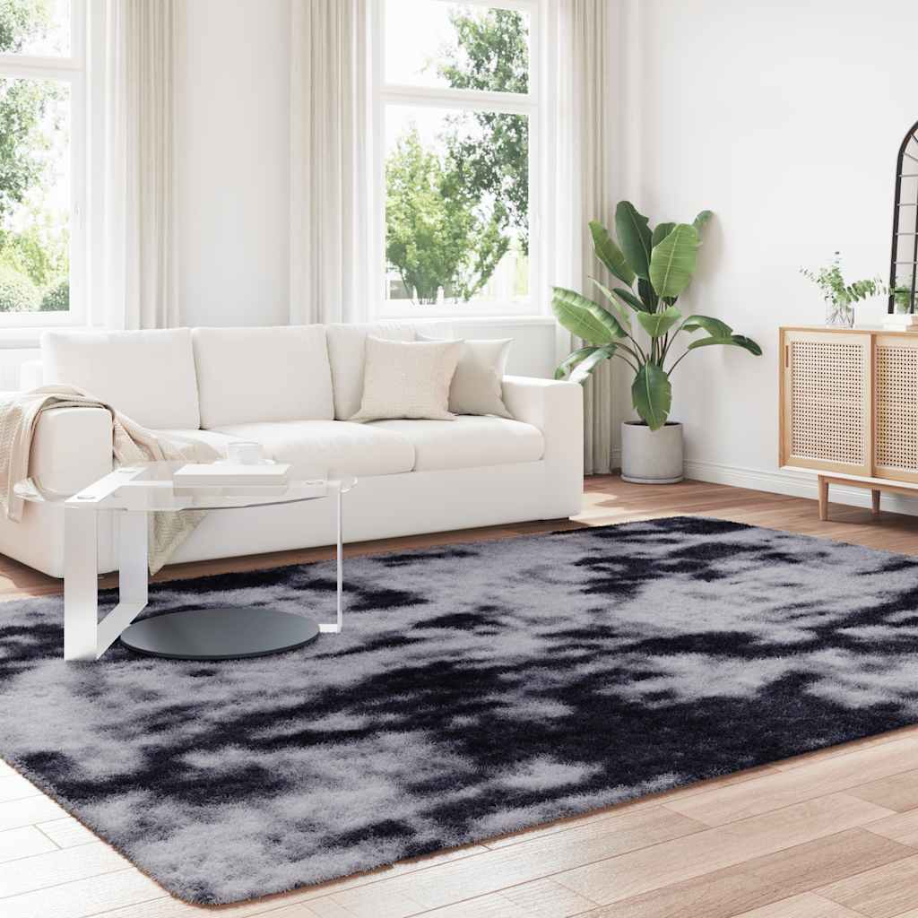 Vidaxx alfombra de pelo largo navarra 240x340 cm poliéster gris oscuro