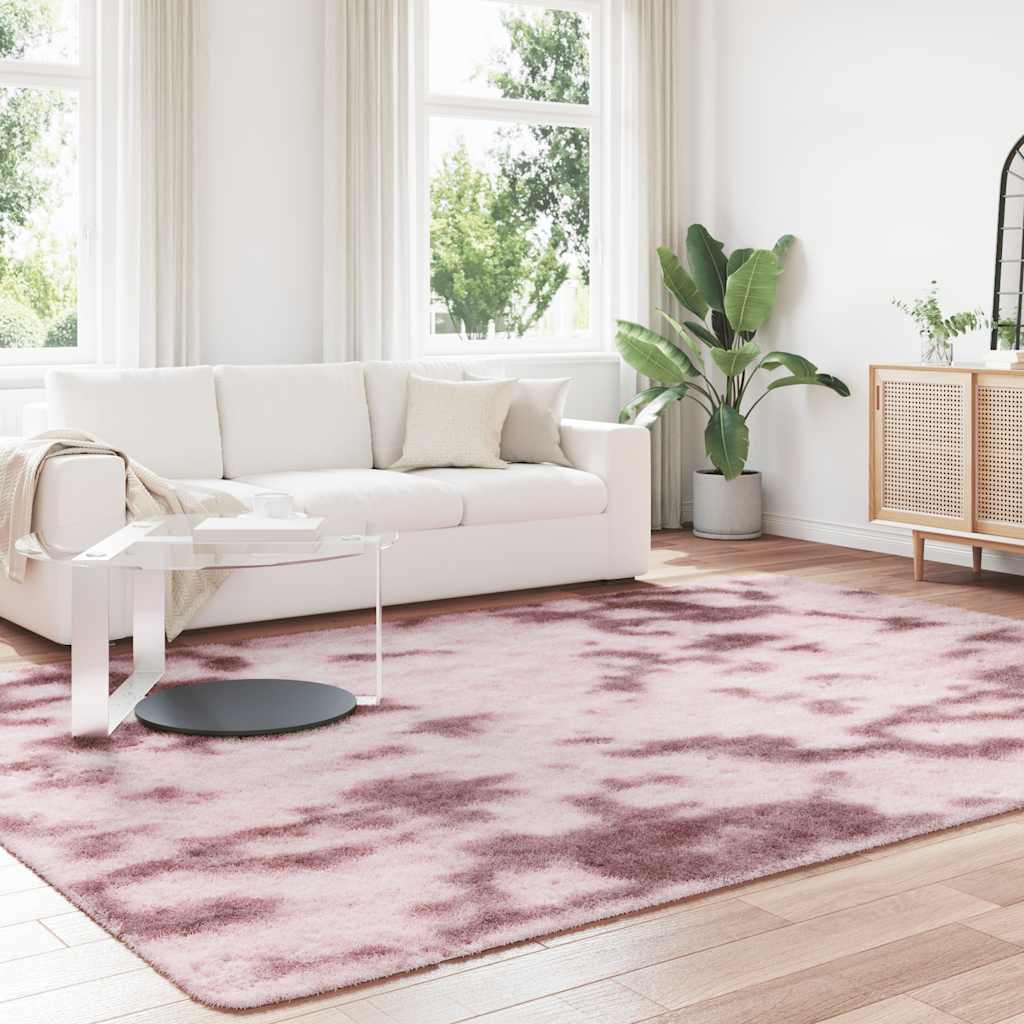 Vidaxl hoogpolig vloerkleed navarra 240x340 cm polyester stoffig roze
