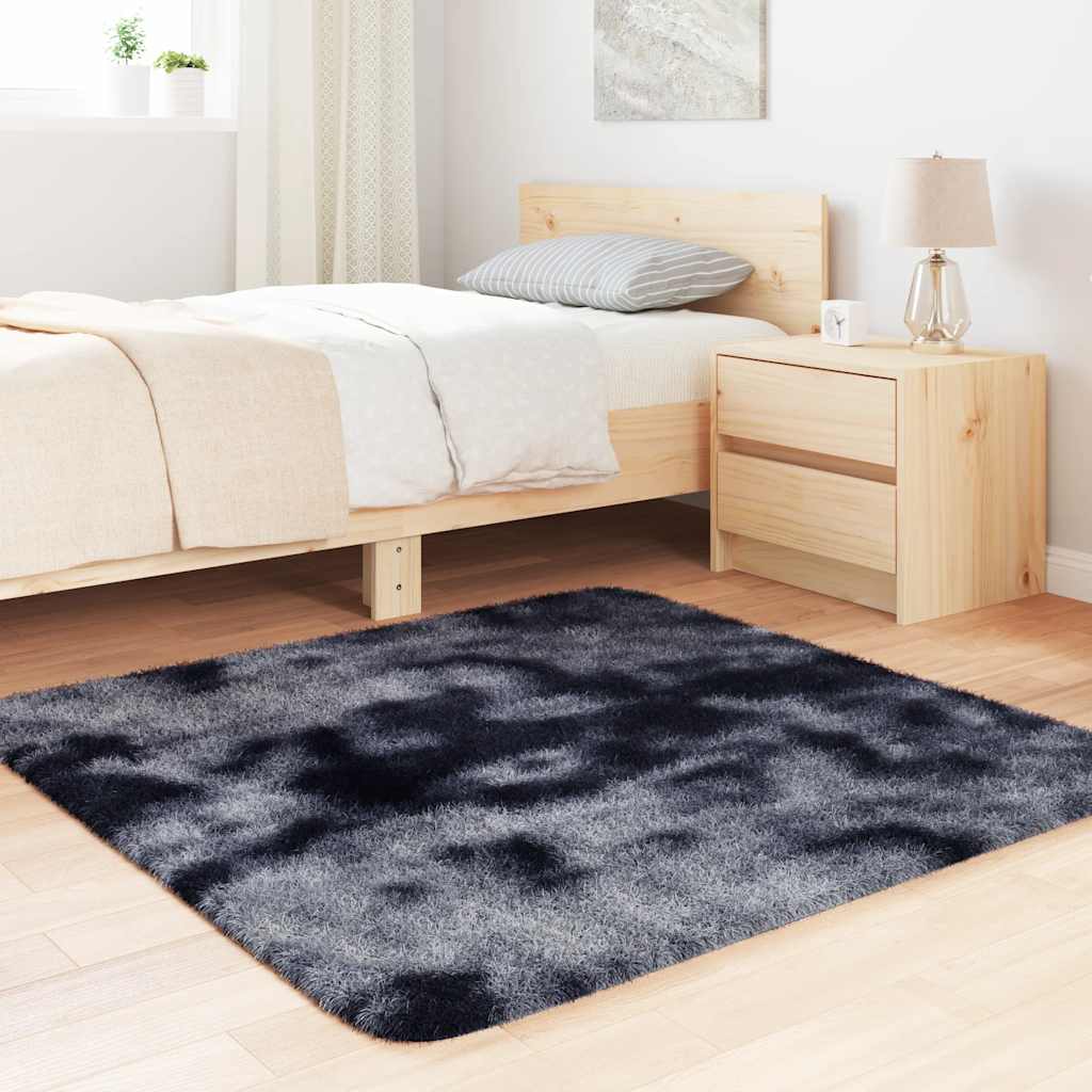 Vidaxx alfombra de pelo largo navarra 120x120 cm poliéster gris oscuro