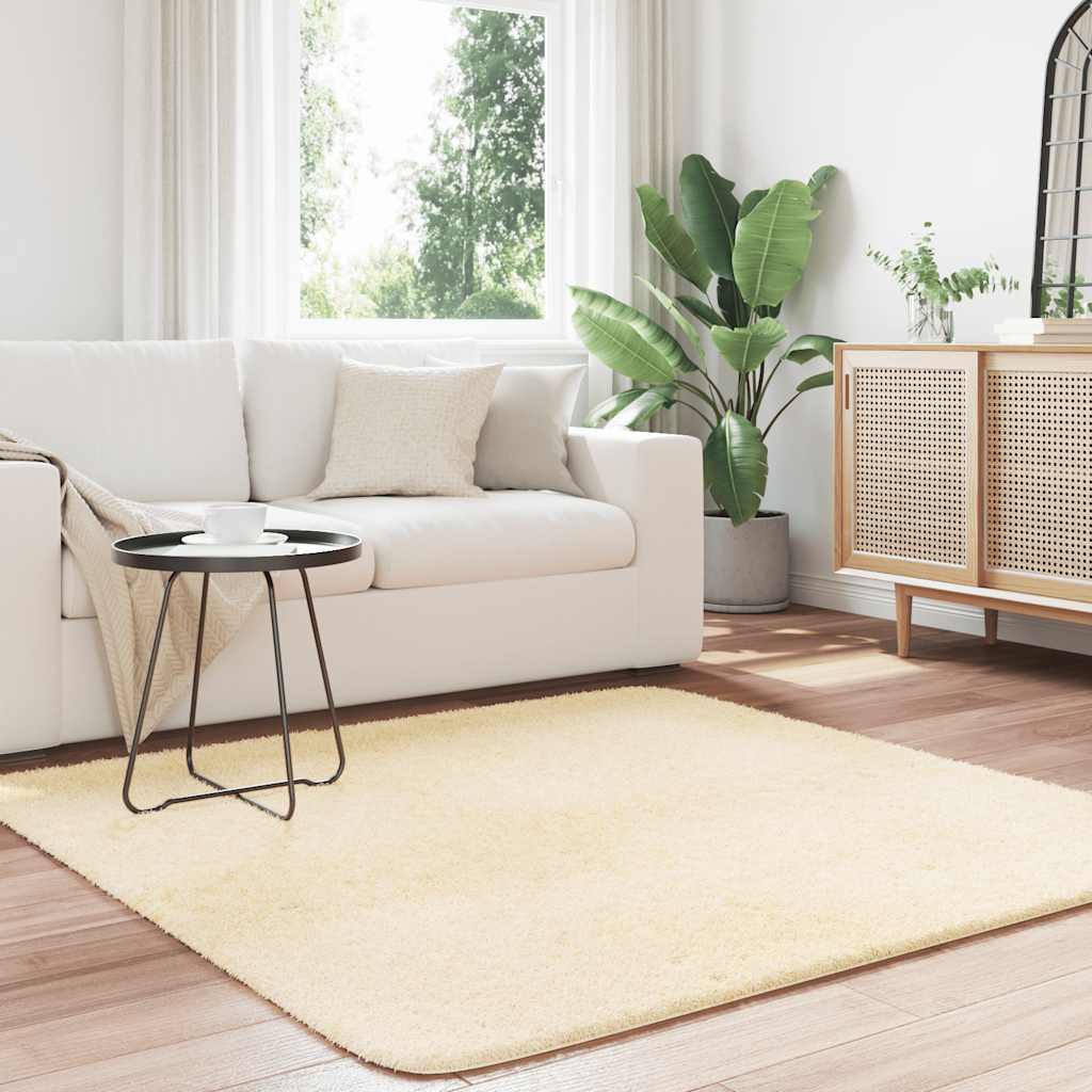 Vidaxx tappeto a pelo lungo navarra 160x160 cm poliestere color crema
