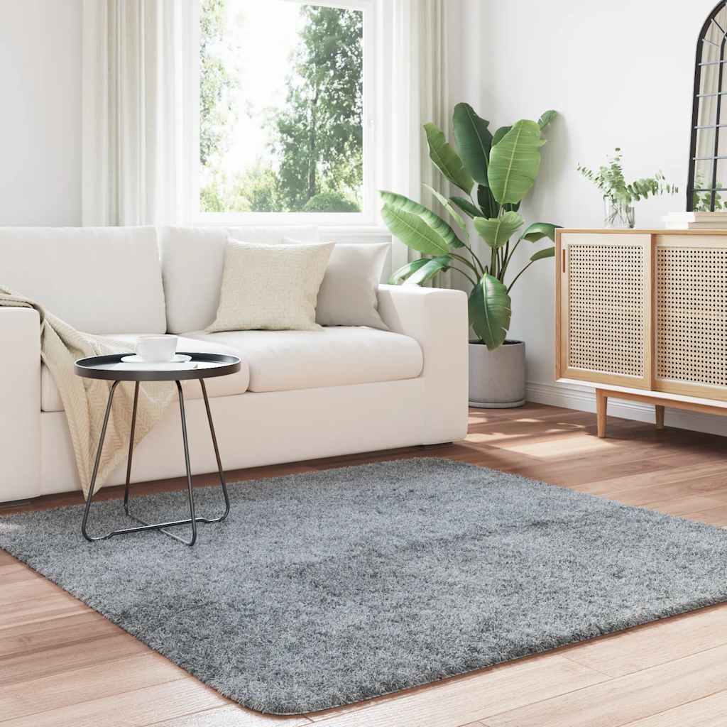 Vidaxx deep pile rug navarra 160x160 cm polyester light gray