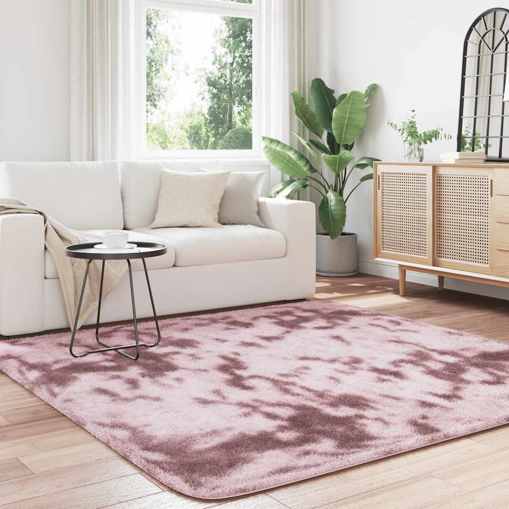 Vidaxx tappeto a pelo lungo navarra 200x200 cm poliestere rosa antico