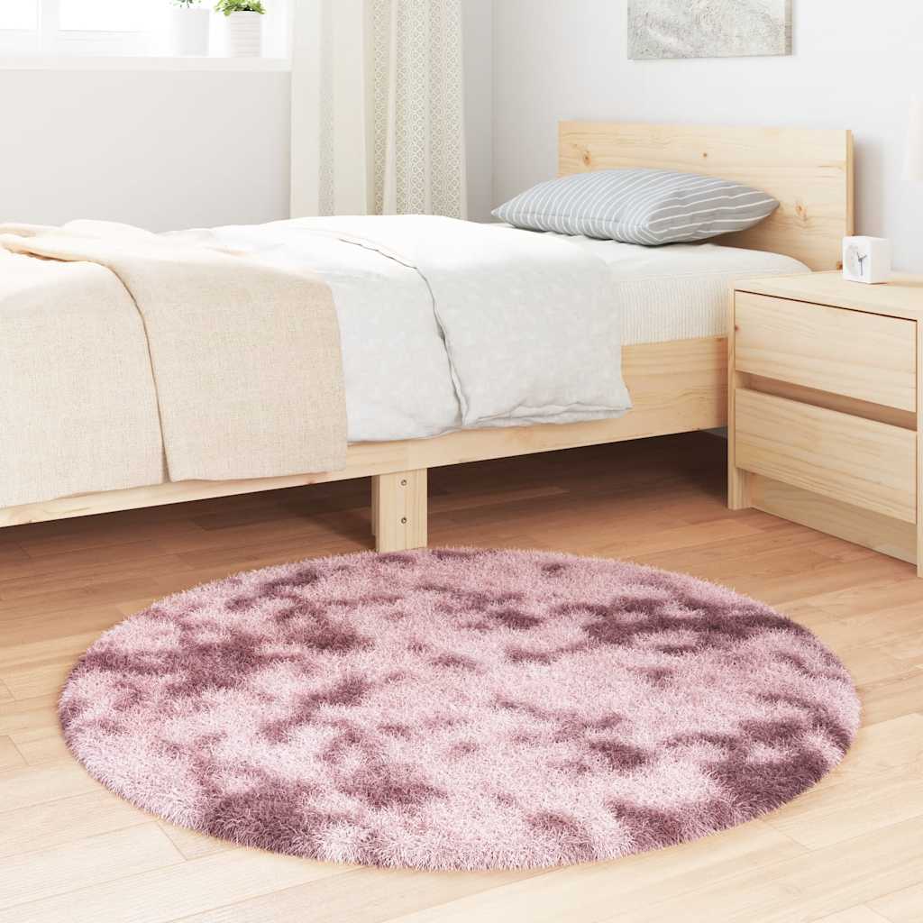 Vidaxx tappeto a pelo lungo navarra 100x100 cm poliestere rosa antico