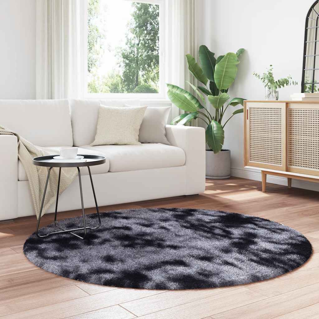 Vidaxx tappeto a pelo lungo navarra 160x160 cm poliestere grigio scuro