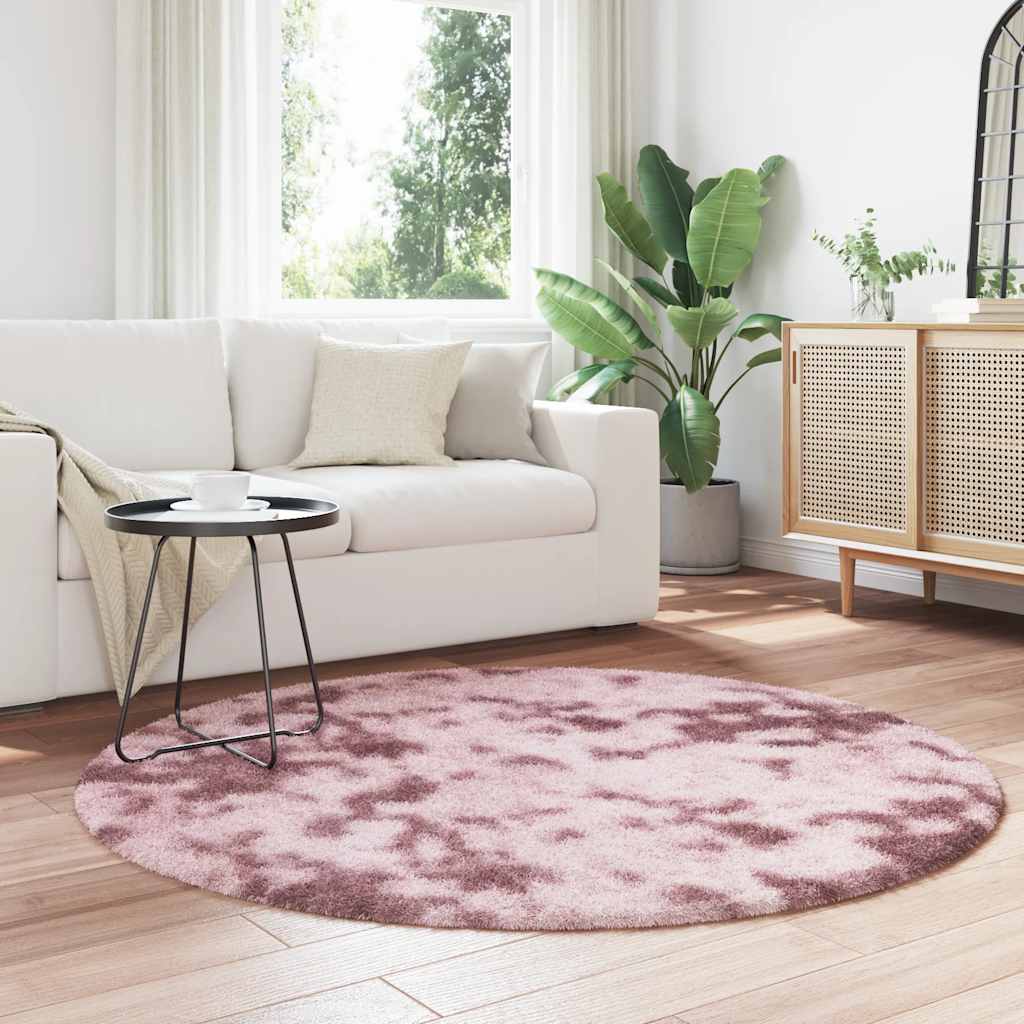 Vidaxx tappeto a pelo lungo navarra 160x160 cm poliestere rosa antico