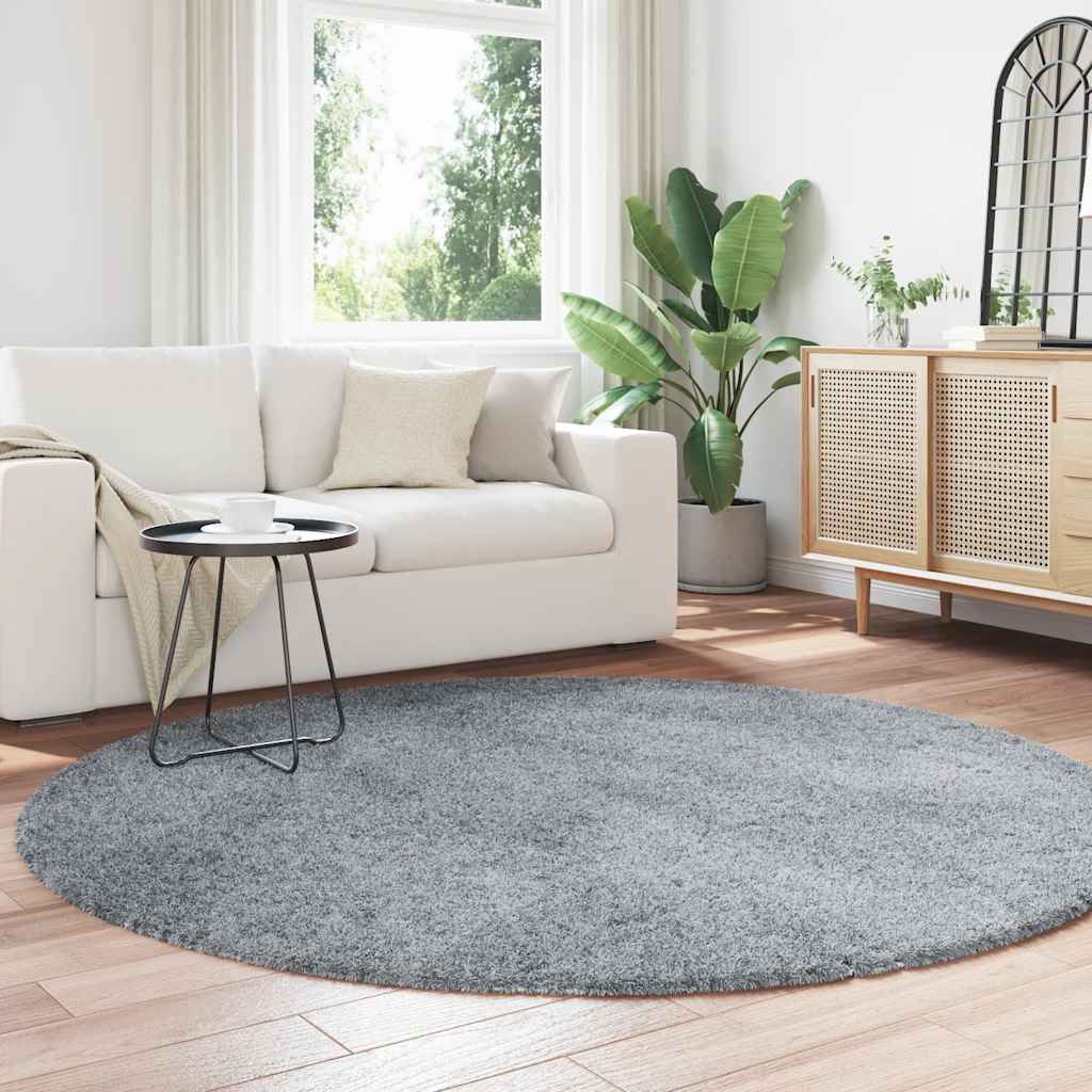 Vidaxx alfombra de pelo largo navarra 200x200 cm poliéster gris claro
