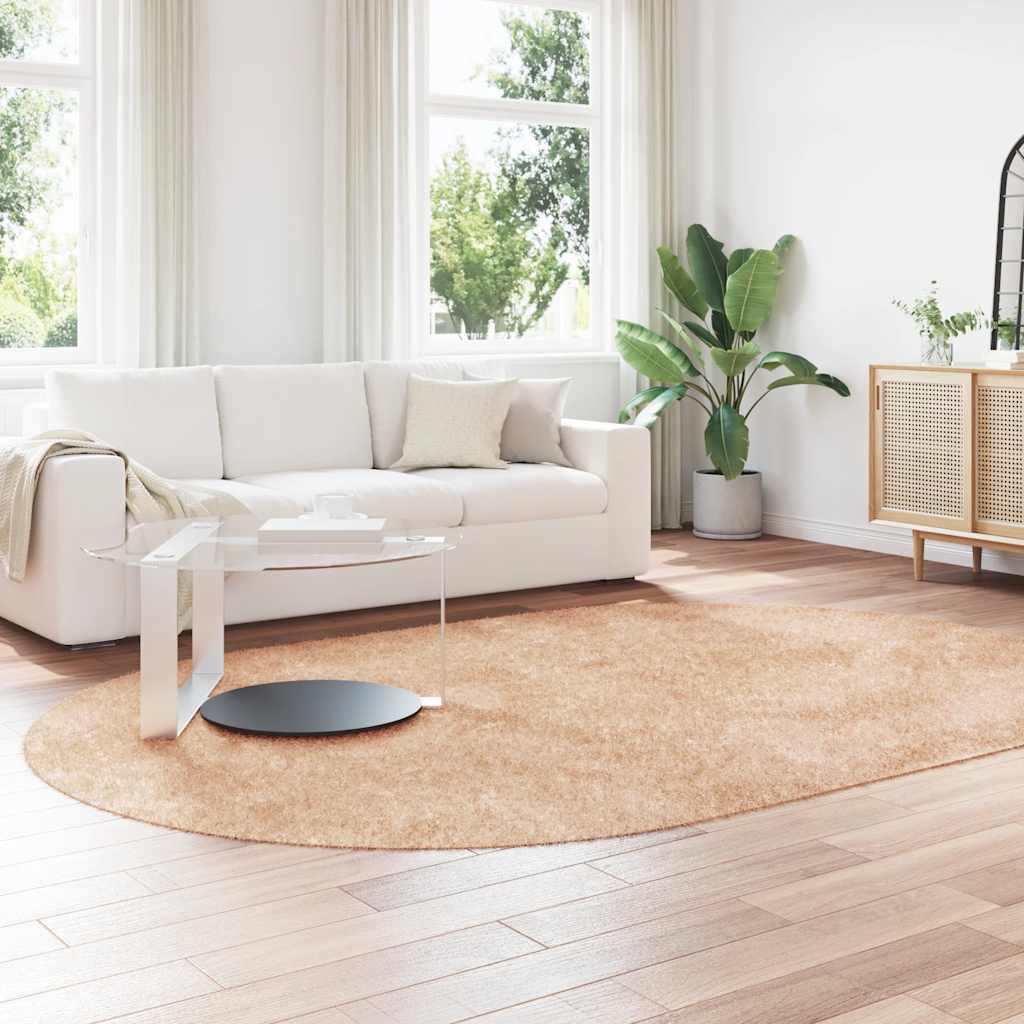 Vidaxl hoogpolig vloerkleed navarra 300x200 cm polyester beige