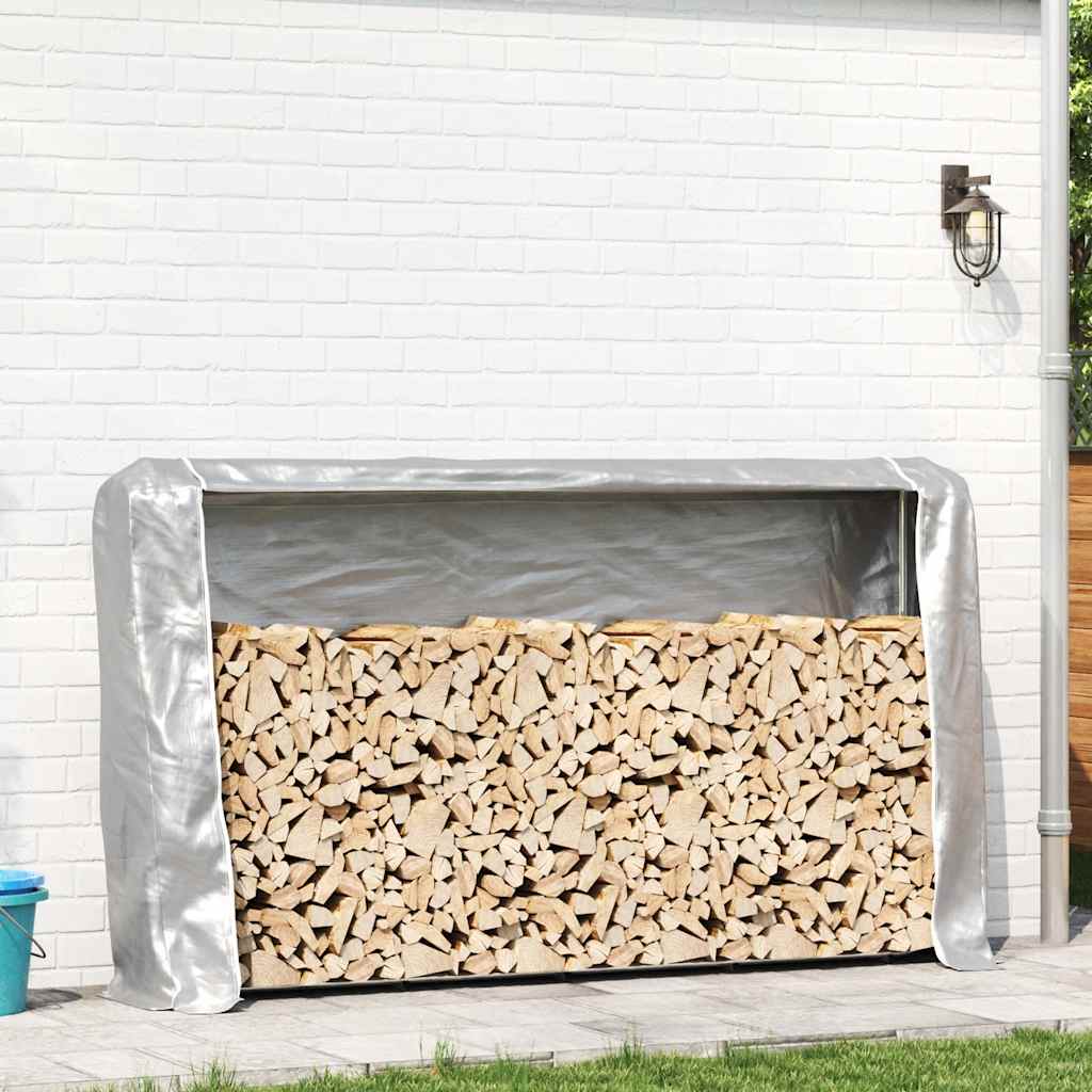 Chimenea de Vidaxl con cubierta de lluvia 250x25x150 cm de acero galvanizado