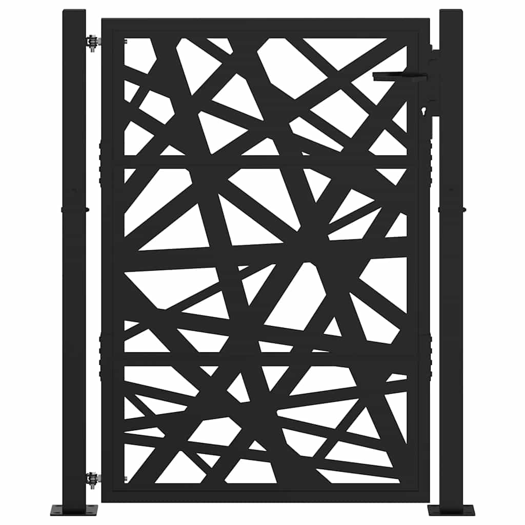 Cancello Vidaxxl con design luminoso 100x125 cm acciaio nero