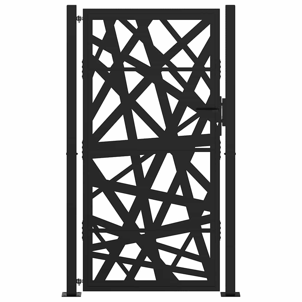Cancello Vidaxxl con design luminoso 100x175 cm acciaio nero