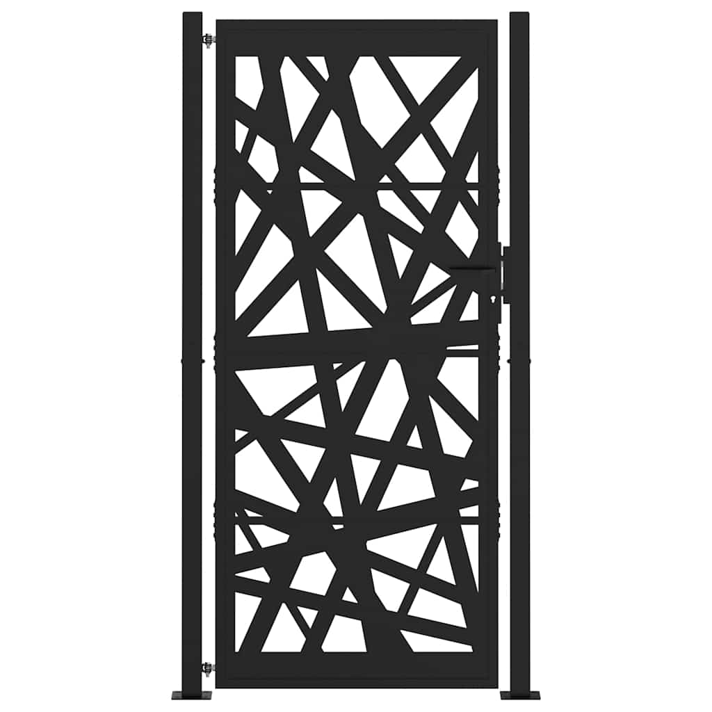 Cancello Vidaxxl con design luminoso 100x200 cm acciaio nero