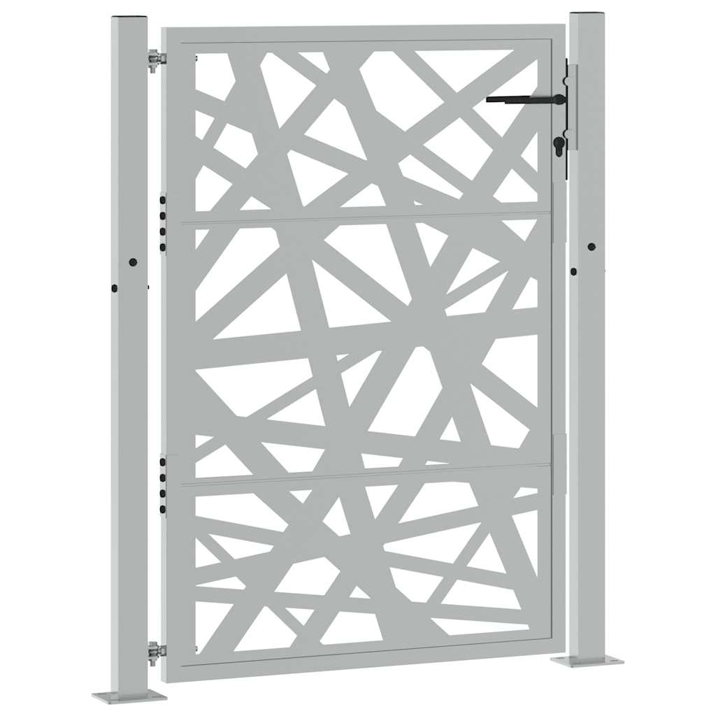 Vidaxl poort met lichtontwerp 100x125 cm weervast staal