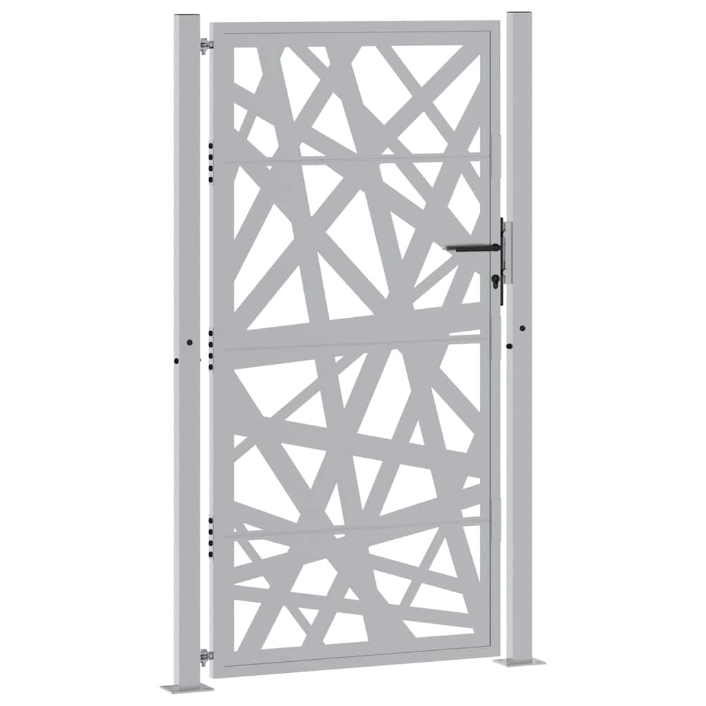 Cancello Vidaxxl con design illuminotecnico 100x175 cm in acciaio resistente alle intemperie