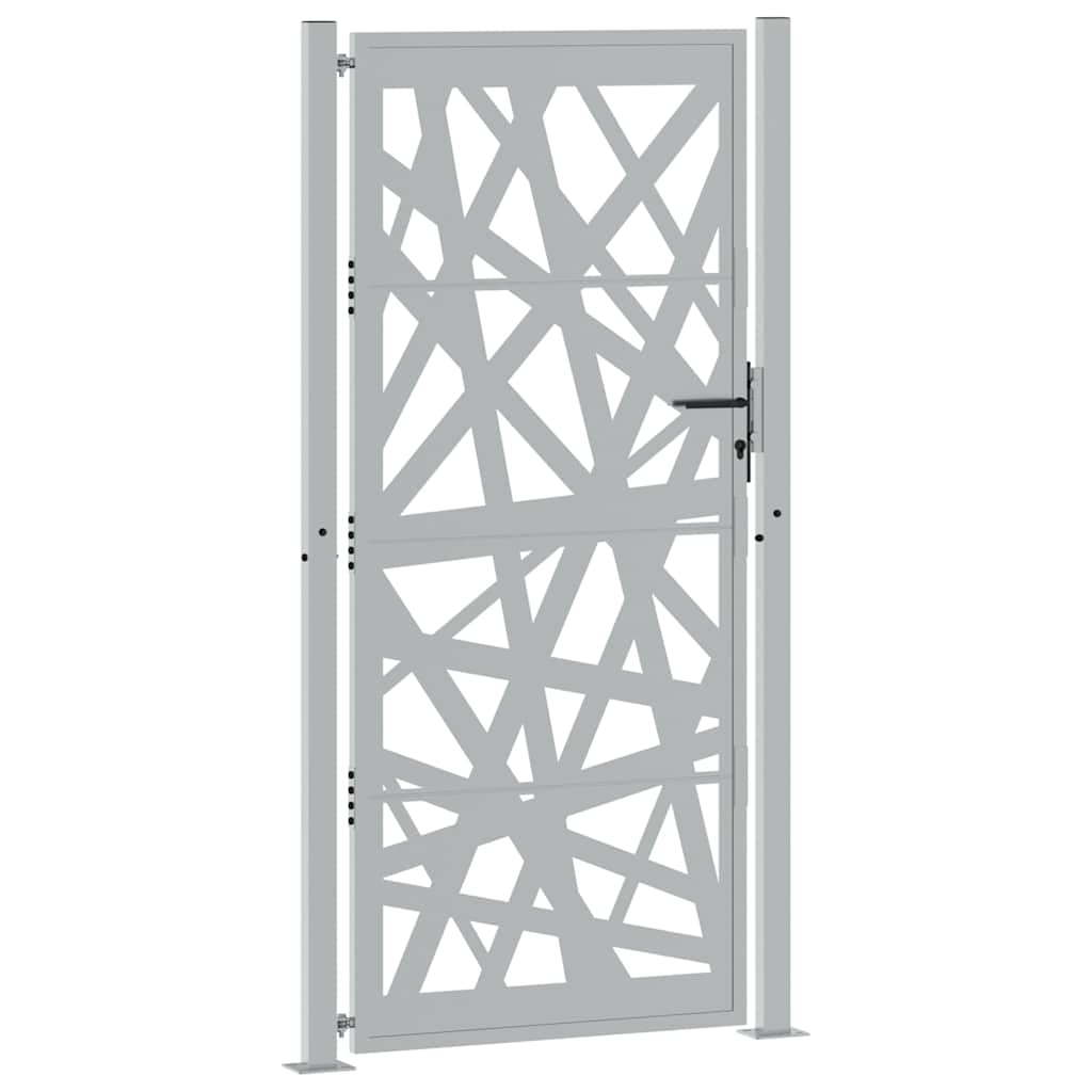 Vidaxl poort met lichtontwerp 100x200 cm weervast staal