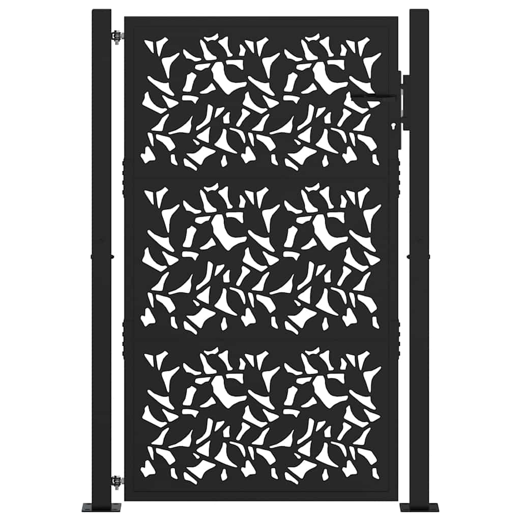 Cancello Vidaxxl con design ad anta 100x150 cm acciaio nero