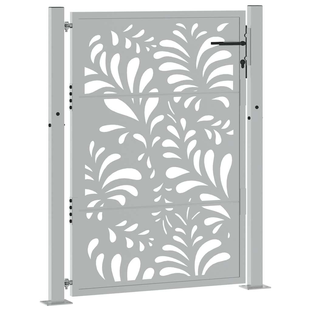 Puerta vidaxxl con diseño ondulado 100x125 cm acero resistente a la intemperie
