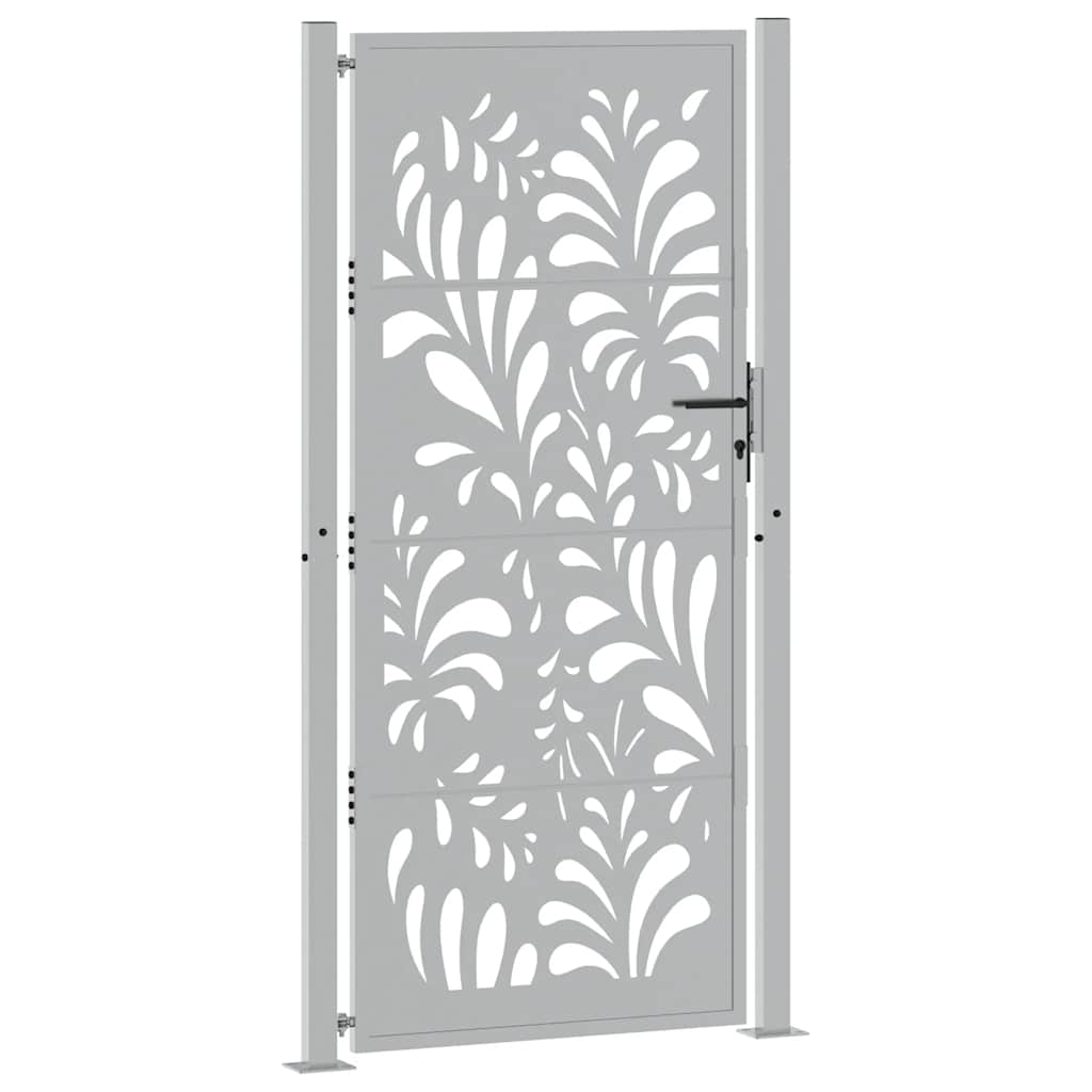Vidaxl poort met golfontwerp 100x200 cm weervast staal