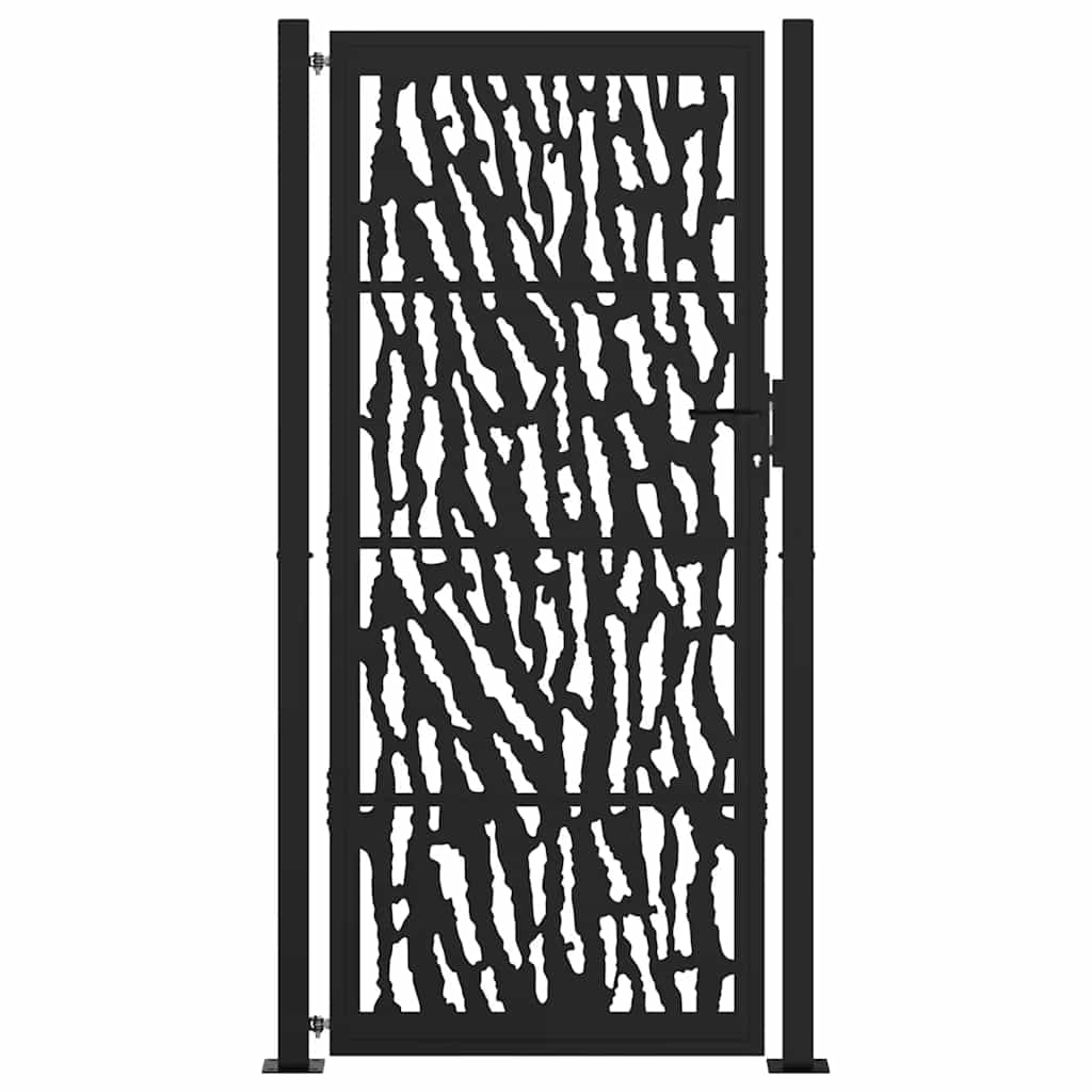 Cancello Vidaxxl con binario design 100x200 cm acciaio nero
