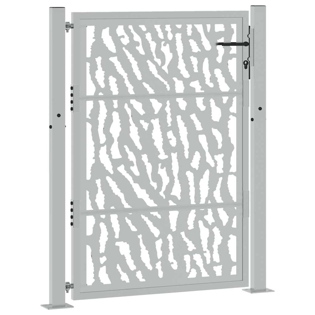 Vidaxl poort met sporenontwerp 100x125 cm weervast staal