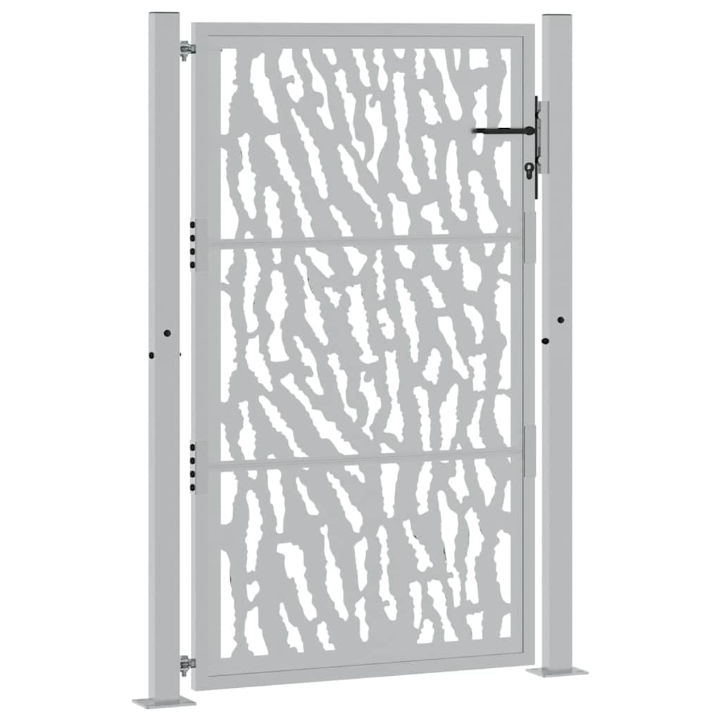 Vidaxl poort met sporenontwerp 100x150 cm weervast staal