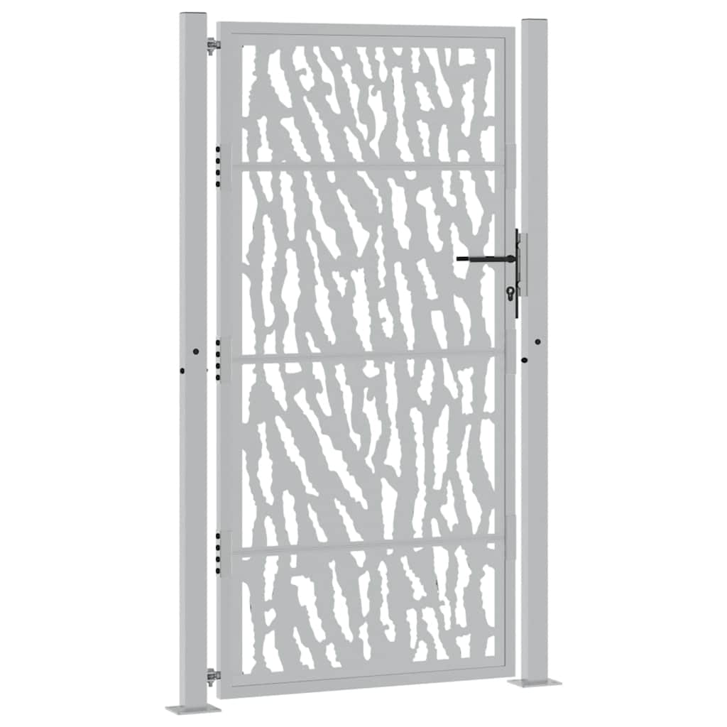 Vidaxl poort met sporenontwerp 100x175 cm weervast staal