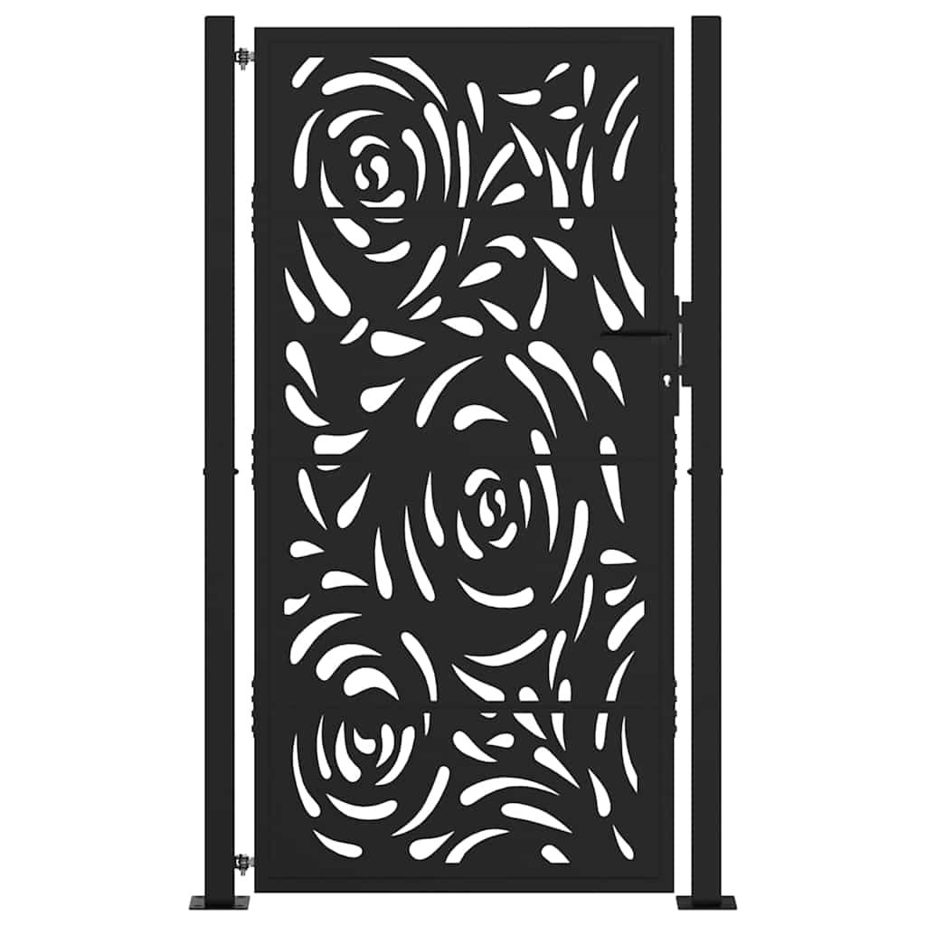 Puerta vidaxxl con diseño de llama 100x175 cm acero negro
