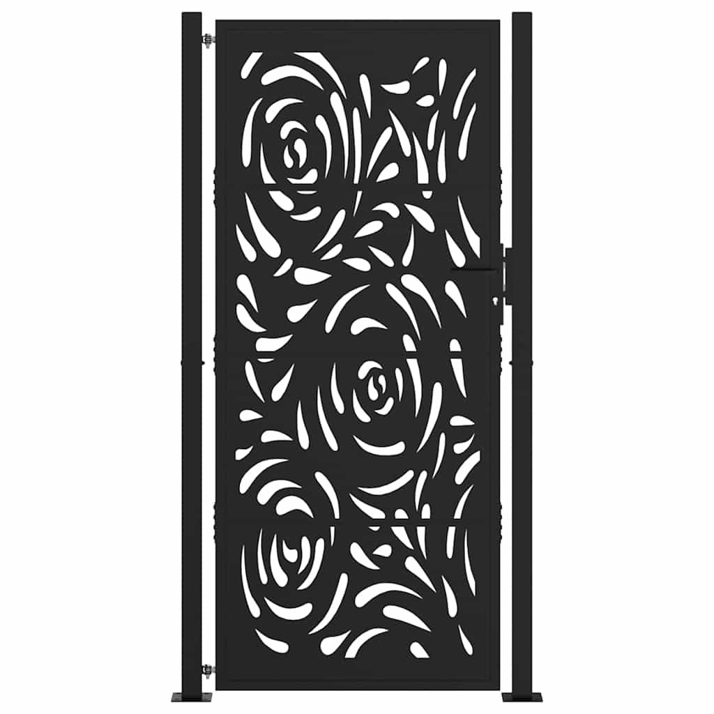 Puerta vidaxxl con diseño de llama 100x200 cm acero negro