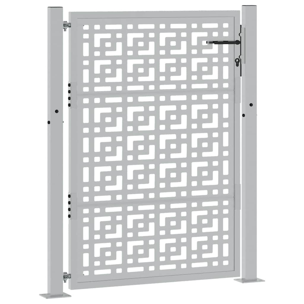 Vidaxl poort met kruisontwerp 100x125 cm weervast staal