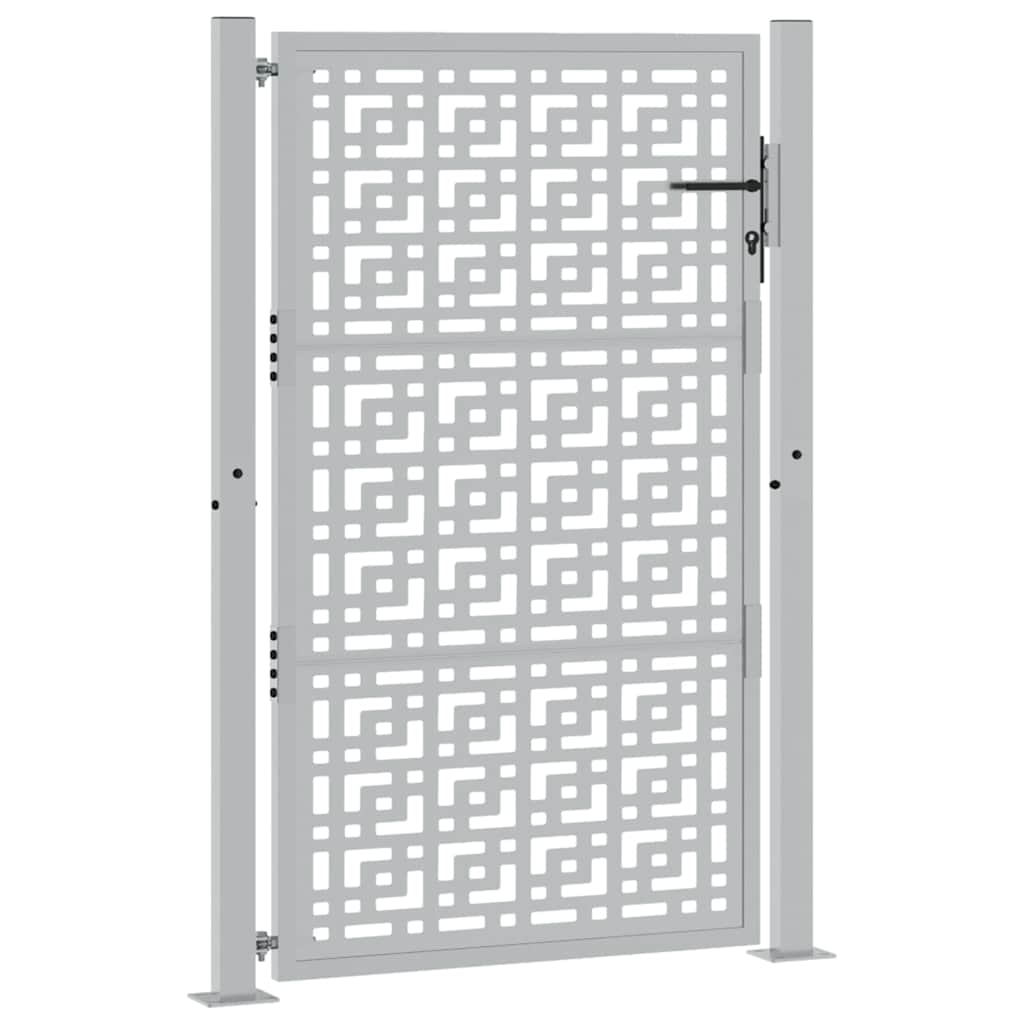 Cancello Vidaxxl con design a croce 100x150 cm in acciaio resistente alle intemperie