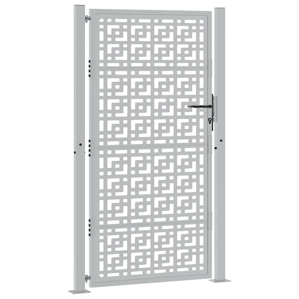 Cancello Vidaxxl con design a croce 100x175 cm in acciaio resistente alle intemperie