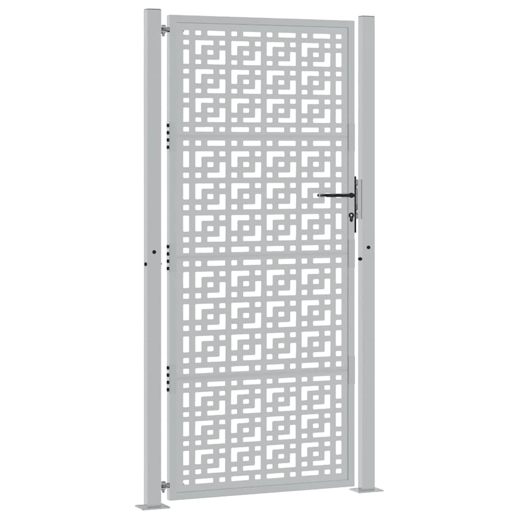 Cancello Vidaxxl con design a croce 100x200 cm in acciaio resistente alle intemperie