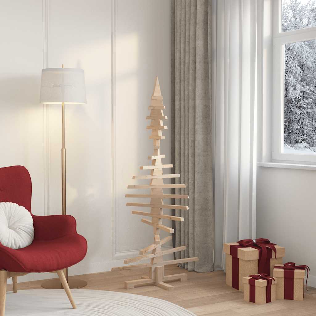 Vidaxl houten kerstboom ter decoratie 150 cm massief grenenhout