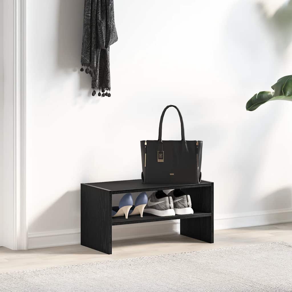 Vidaxl Shoe Rack Cillable 60x30x30.5 cm de roble negro coloreado
