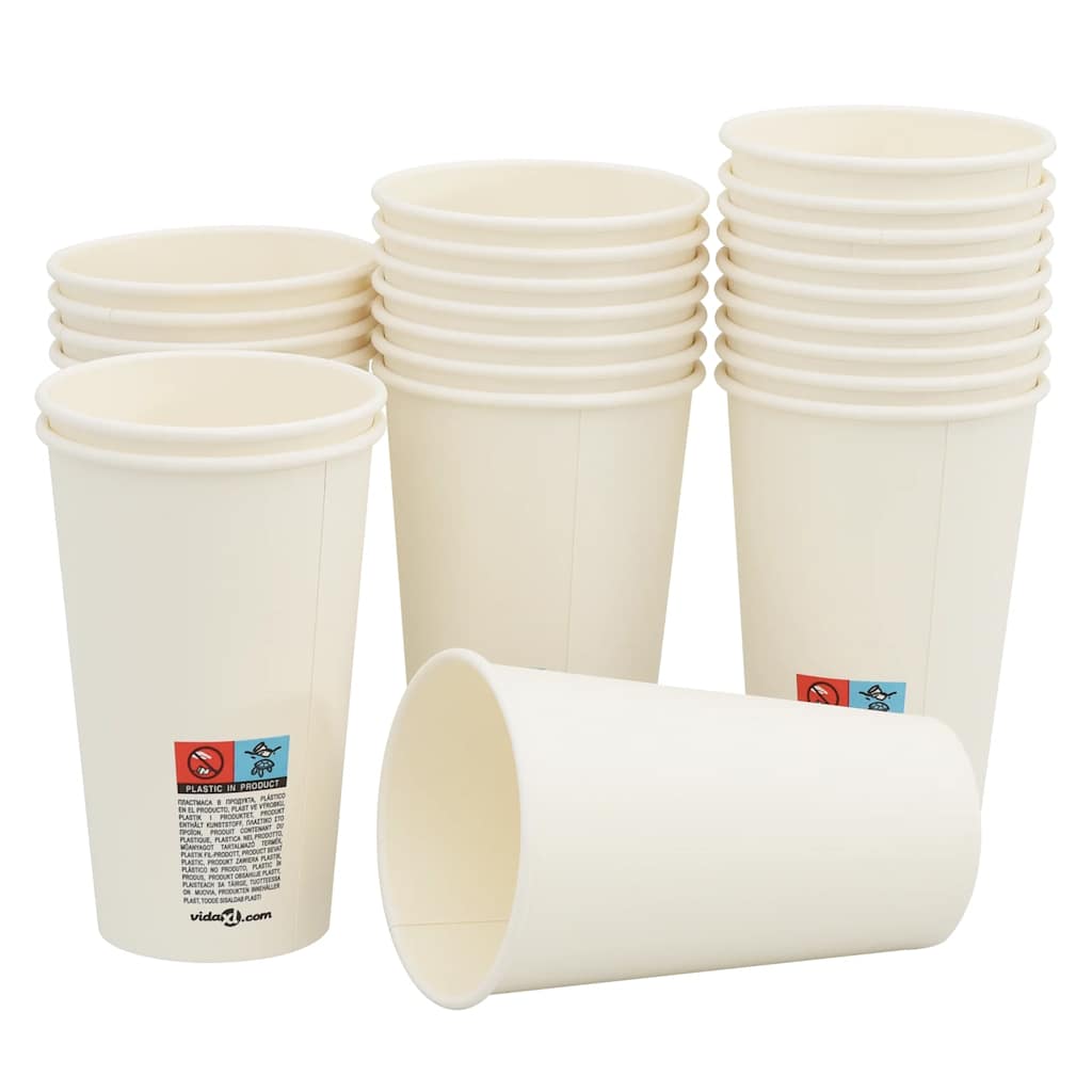 Vidaxl CARQUE COARE CAPS 1000 ST 16oz 400 ml bianco