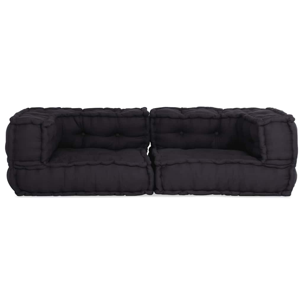 Divano componibile VidaXL 2 posti 140x70x36 tessuto antracite