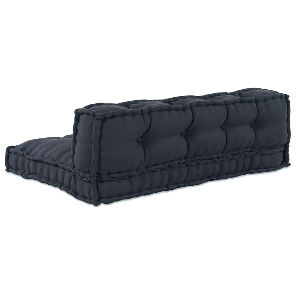 Divano componibile Vidaxl 2 pz tessuto antracite 120 x 80 x 38 cm