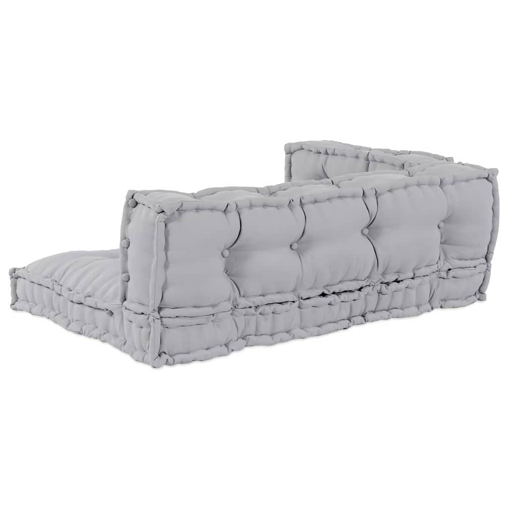 Vidaxl sofá modular 3 piezas gris 120 x 80 x 38 cm tela