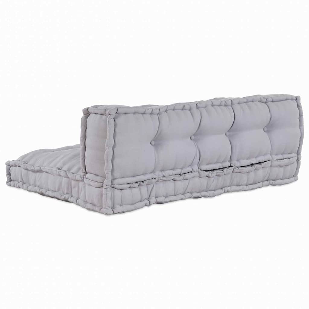 Vidaxl sofá modular 2 piezas gris 120 x 80 x 38 cm tela