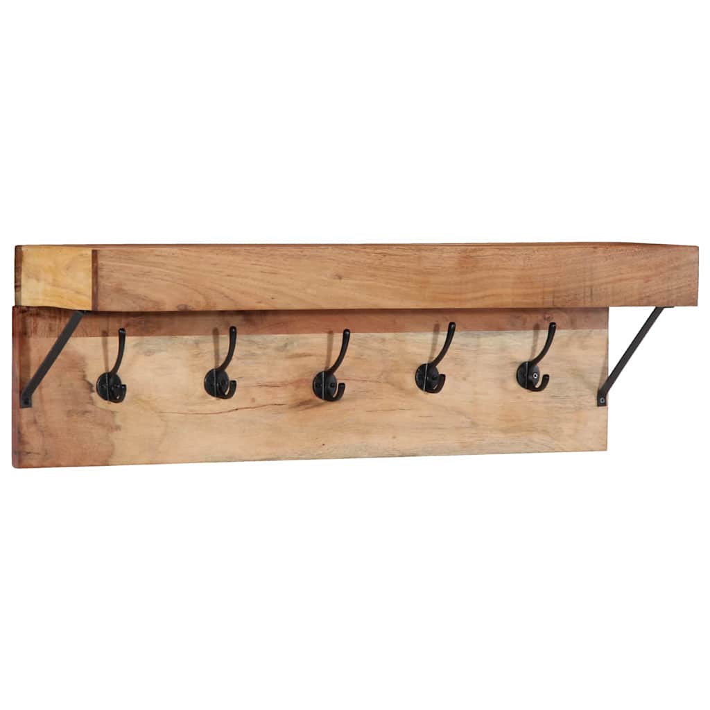 Vidaxx perchero con estante marrón 73 x 19 x 23 cm madera maciza de acacia
